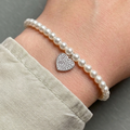 Pulsera de perlas amor
