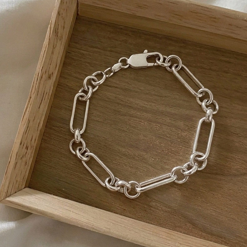 Pulsera rolo facetado gruesa