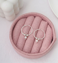 Aros argollas de perlas