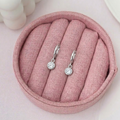 Aros argollas con circón blanco