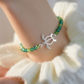 Pulsera verde de tortuga