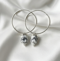 Aros argollas con piedra natural