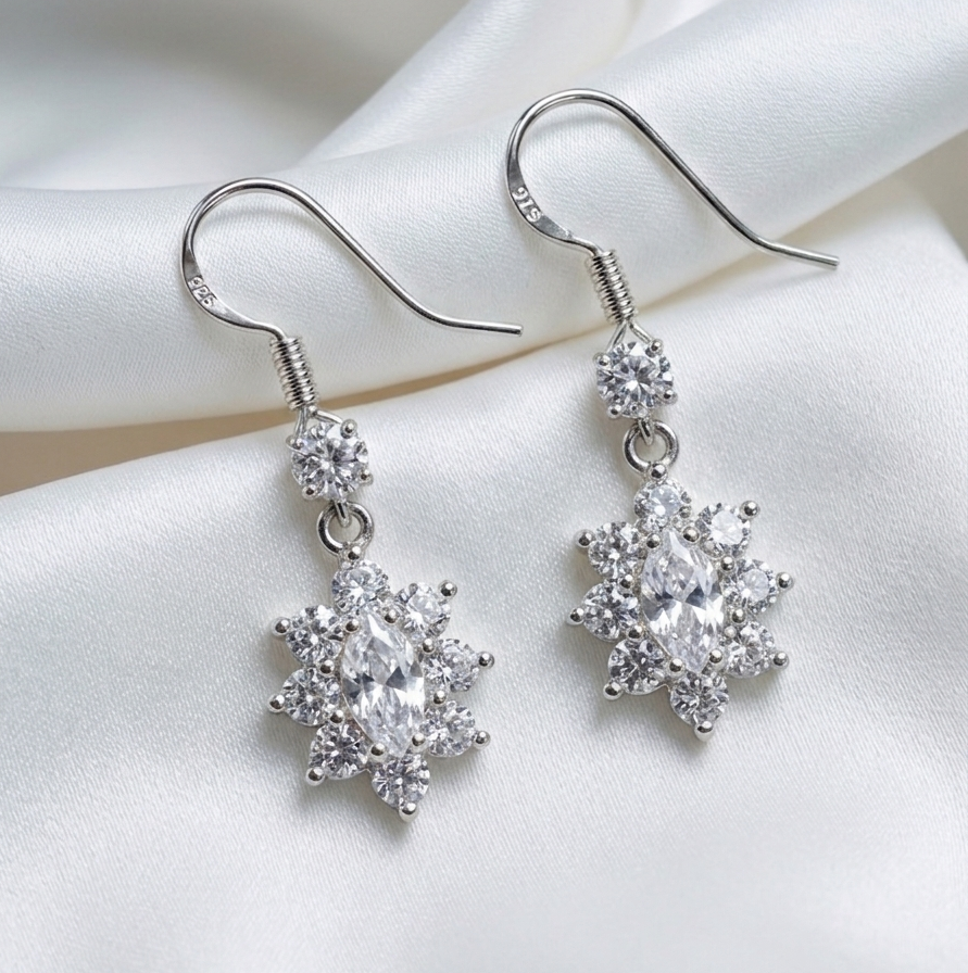 Aros flor de circones