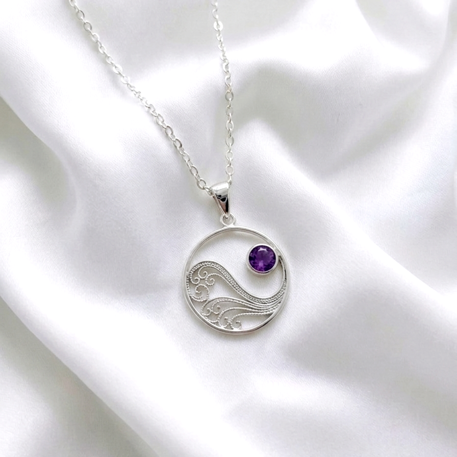 Collar oceano con amatista