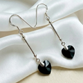 Aros corazón con cristal Swarovski