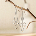 Aros colgantes elegantes triple