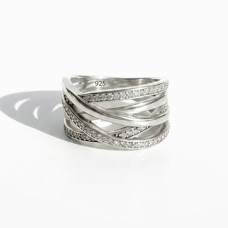 Anillo Trensado Con Circones - N°12