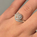 Anillo flor de circones
