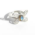 Anillo de mariposa con labradorita - N°23