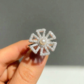 Anillo flor de perla